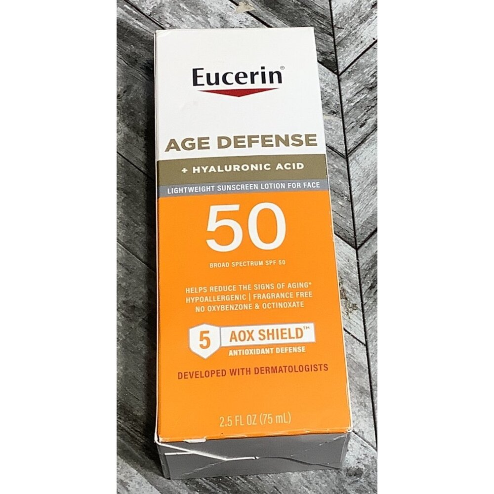 Eucerin Age Defense Broad Spectrum SPF 50 Sunscreen Face Lotion Exp 11/2025